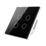 Išmanusis jutiklinis šviesos jungiklis (1–4 mygtukai, balta / juoda)