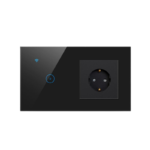 Išmanioji rozetė su jutikliniu jungikliu (juoda / balta) | WiFi | Tuya