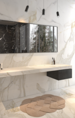 Marmuro imitacijos plytelė PWF703 – 3200x1600x12 mm, poliruota porcelianinė plokštė - Image 3