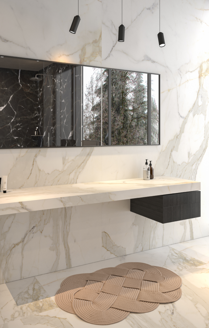 Marmuro imitacijos plytelė PWF703 – 3200x1600x12 mm, poliruota porcelianinė plokštė - Image 3