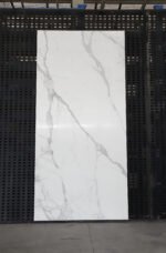 Marmuro imitacijos plytelė STATURIO YLNMWH007 – 3200x1600x6-12 mm, poliruota porcelianinė plokštė - Image 2