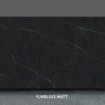 Marmuro imitacijos plytelė SPACE BLACK YLMBL015 – 3200x1600x12 mm, matinė porcelianinė plokštė