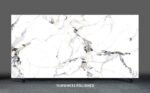 Marmuro imitacijos plytelė Petard White YLMWH033 – 3200x1600x12 mm, poliruota