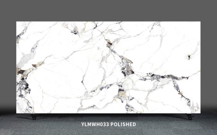 Marmuro imitacijos plytelė Petard White YLMWH033 – 3200x1600x12 mm, poliruota - Image 1