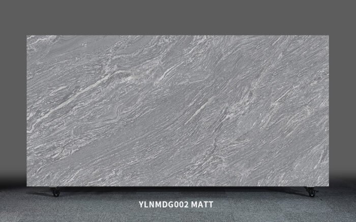 Matinė akmens imitacijos plytelė Basalt Grey YLNMDG002 – 3200x1600x12 mm - Image 1