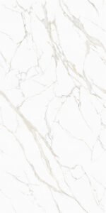 Marmuro imitacijos plytelė YLNMWH009 – 3200x1600x12 mm, staturio dizainas su auksinėmis gyslomis - Image 2