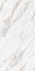 Marmuro imitacijos plytelė Beverly Gold YLNMWH023 – 3200x1600x12 mm (blizgi/matinė) - Image 2